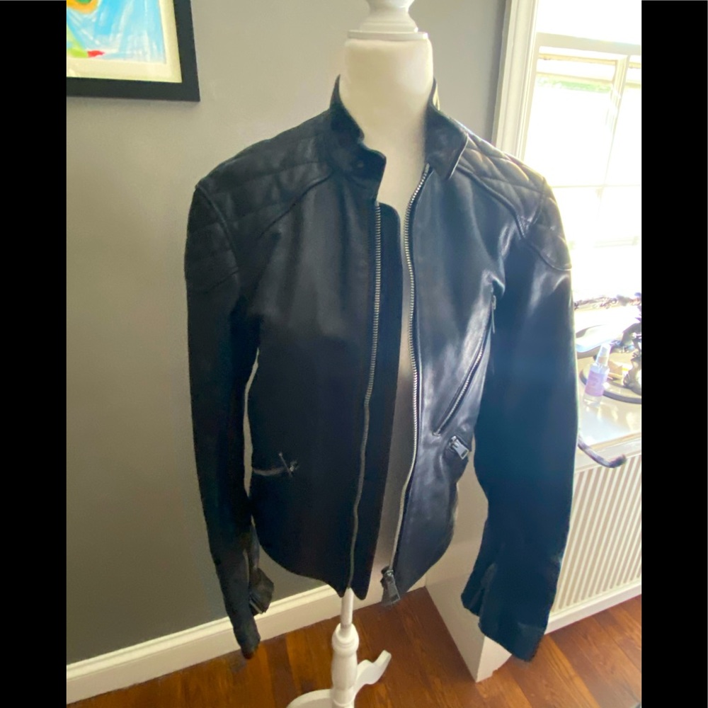 BURBERRY BRIT REAL MOTORCYCLE JACKET.